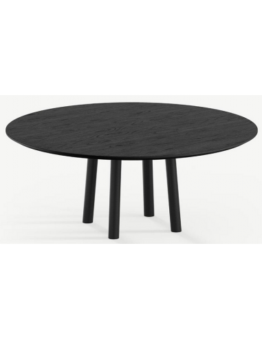 Se Gus rundt spisebord i stål og egetræ Ø150 cm - Sort/Sort hos Lepong.dk