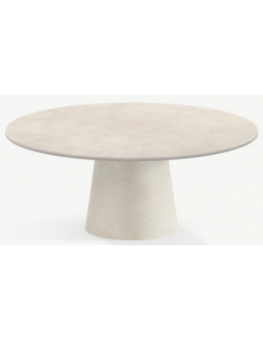 Se Elza rundt spisebord i mortex Ø130 cm - Lys beige hos Lepong.dk