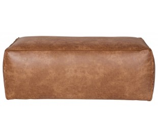 Skammel i ægte læder cognac