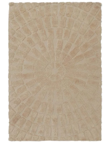 Billede af Sunburst tæppe i bomuld 300 x 200 cm - Beige