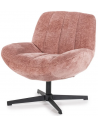 Derby rotérbar lænestol i metal og polyester H80 cm - Sort/Pink