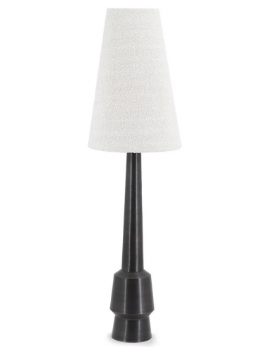 Billede af Dawn gulvlampe i metal og polyester H146 cm - Stålgrå/Beige