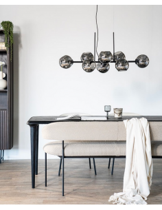 Luka bænk i metal og bouclé... 2