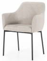 Paul spisebordsstol i metal og polyester H82 cm - Sort/Taupe