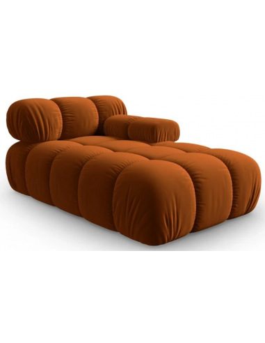 Bellis højrevendt daybed i velour B155 cm - Terracotta