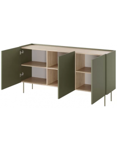 Sideboard skænk moderne grøn egetræ 2