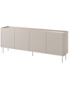 DESIN Sideboard med 4 skuffer i MDF og metal B220 cm - Cashmere/Eg