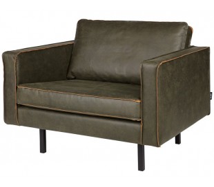 Lænestol i velour B105 cm - Grå 2