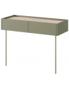 DESIN Konsolbord med 2 skuffer i MDF og metal B100 cm - Olivengrøn/Eg