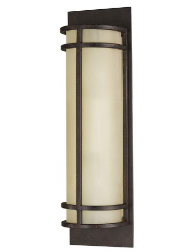 Se Fusion Væglampe H43,2 cm 2 x E27 - Rustik bronze/Rav hos Lepong.dk