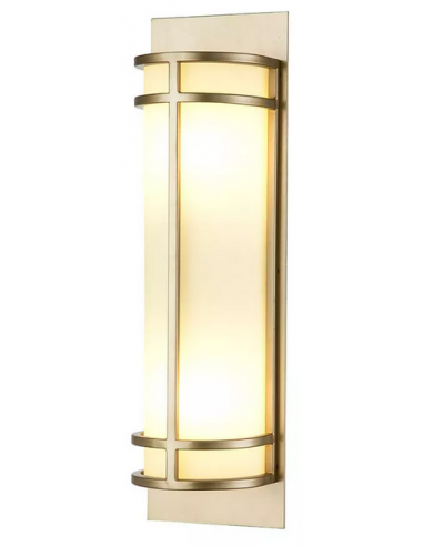 Billede af Fusion Væglampe H43,2 cm 2 x E27 - Poleret messing/Hvid