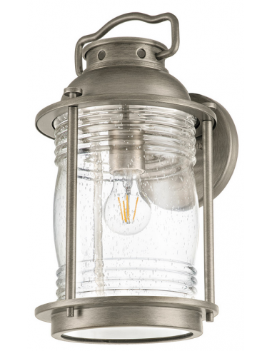 Billede af Ashland Bay Udendørs væglampe i messing og glas H40,4 cm 1 x E27 - Brændt bronze/Klar dråbeeffekt