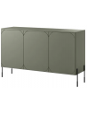 SONA Sideboard med 4 skuffer i MDF og metal B154 cm - Sort/Olivengrøn