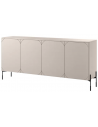 SONA Sideboard med 4 skuffer i MDF og metal B204 cm - Sort/Cashmere