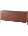 SONA Sideboard med 4 skuffer i MDF og metal B204 cm - Sort/Bordeaux