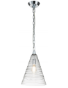 Elmore Loftlampe i stål og glas Ø29,5 cm 1 x E27 - Poleret krom/Klar bølget