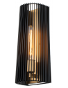 Linara Væglampe i stål H43,2 cm 1 x E27 - Antik messing/Sort