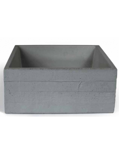 Billede af Håndvask i beton til bord 38 x 38 cm - Medium grå