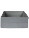 Håndvask i beton til bord 38 x 38 cm - Medium grå