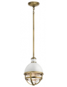 Tollis Mini Loftlampe i stål og glas Ø20,4 cm 1 x E27 - Messing/Hvid