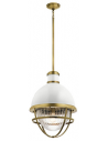 Tollis Loftlampe i stål og glas Ø40,8 cm 1 x E27 - Messing/Hvid