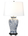 Ying Bordlampe i keramik og polyester H65 cm 1 x E27 - Blå/Hvid