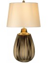 Newham Bordlampe i keramik og satin H55 cm 1 x E27 - Bronze/Perlehvid