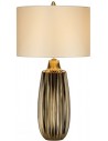 Newham Bordlampe i keramik og satin H67 cm 1 x E27 - Bronze/Perlehvid