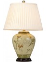 Arum Bordlampe i porcelæn og polyester H62 cm 1 x E27 - Krakeleret grøn & creme/Creme