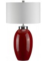 Victor S Bordlampe i keramik og faux silke H58 cm 1 x E27 - Rød/Creme