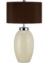 Victor S Bordlampe i keramik og faux silke H58 cm 1 x E27 - Creme/Brun