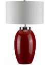 Victor L Bordlampe i keramik og faux silke H70 cm 1 x E27 - Rød/Creme