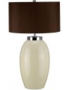 Victor L Bordlampe i keramik og faux silke H70 cm 1 x E27 - Creme/Brun