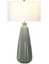 Kew Bordlampe i keramik og faux silke H79,5 cm 1 x E27 - Sage grøn/Hvid