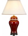 Oxblood Bordlampe i keramik og polyester H65 cm 1 x E27 - Blodrød/Off white
