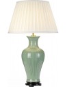 Dalian Bordlampe i keramik og bomuld H81 cm 1 x E27 - Grøn/Elfenbenshvid