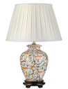 Soling Bordlampe i keramik og bomuld H50 cm 1 x E27 - Grøn/Orange/Elfenbenshvid