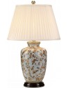 Gold Birds Bordlampe i porcelæn og polyester H65 cm 1 x E27 - Lyseblå/Orange/Creme