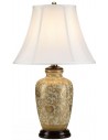 Goth Thistle Bordlampe i porcelæn og polyester H58 cm 1 x E27 - Krakeleret guld & creme/Hvid