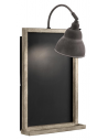 Chalkboard Væglampe i træ og stål H61 cm 1 x E27 - Antik grå/Weathered zink