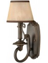 Plymouth Væglampe i stål og organza H35,6 cm 1 x E14 - Aldret bronze/Mat rav