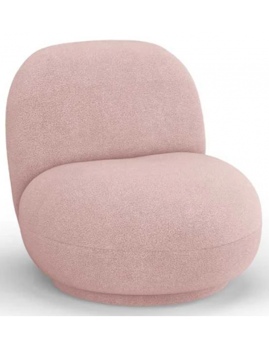 Chuck rotérbar lænestol i bouclé B73 cm - Støvet pink