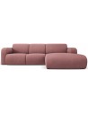 Molino højrevendt chaiselongsofa i polyester B250 x D170 cm - Pink