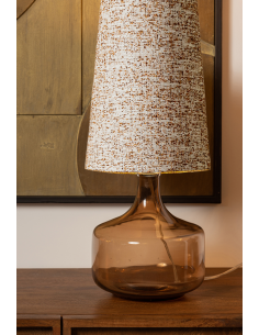 Bordlampe skærm brun 2