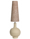 IOS Bordlampe i genanvendt papmaché og polyester H100 x Ø35 cm - Natur/Brun melange