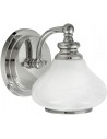 Ainsley Badeværelseslampe i stål og glas B16 cm 1 x G9 LED - Poleret krom/Opalhvid