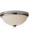 Malibu Badeværelseslampe i stål og glas Ø33,5 cm 2 x E27 - Poleret krom/Opalhvid