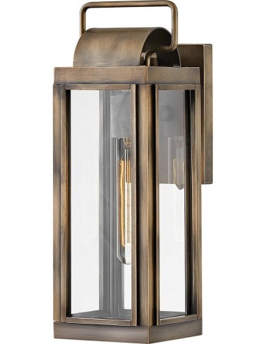 Se Sag Harbor Udendørs væglampe i aluminium og glas H41,3 cm 1 x E27 - Brændt bronze/Klar hos Lepong.dk