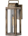 Sag Harbor Udendørs væglampe i aluminium og glas H41,3 cm 1 x E27 - Brændt bronze/Klar