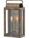 Sag Harbor Udendørs væglampe i aluminium og glas H41,9 cm 2 x E14 - Brændt bronze/Klar